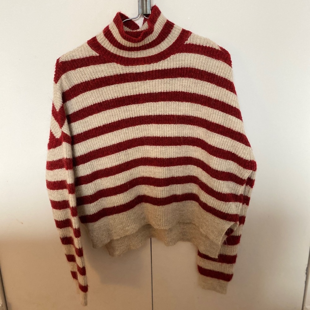 Zara Striped Turtleneck Sweater